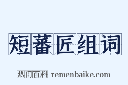 短蕃匠组词是什么意思的图片